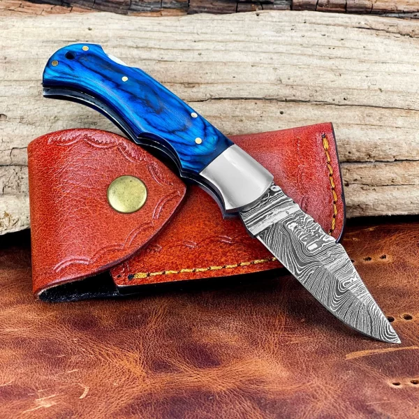 Damascus Folding Knife